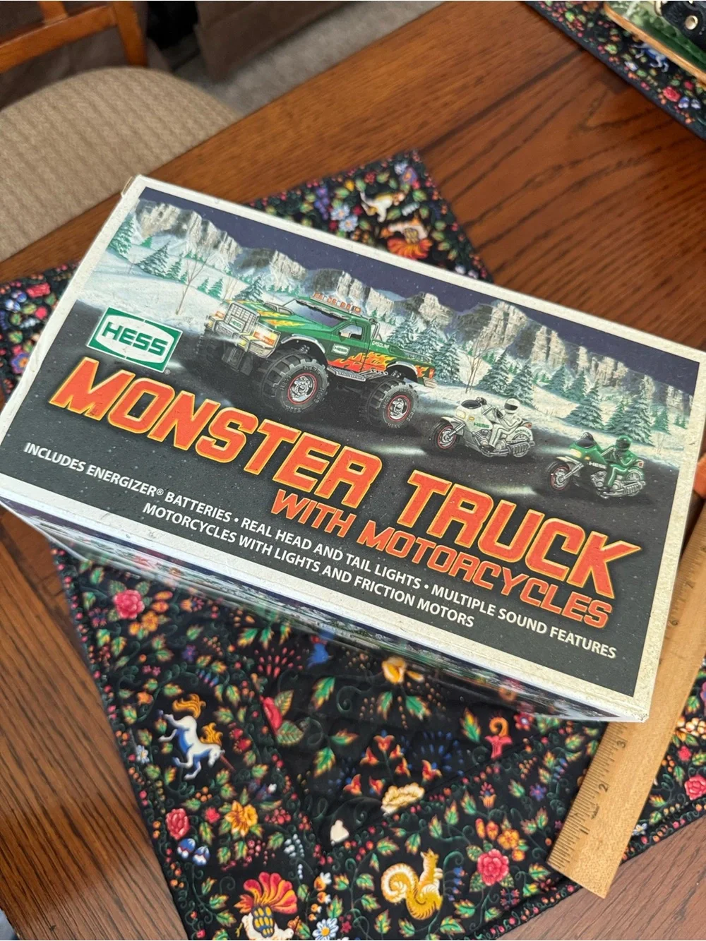 2007 Hess Toy Monster Truck with 2 Motorcycles Lights & Sound BRAND NEW IN BOX - Picture 1 of 6